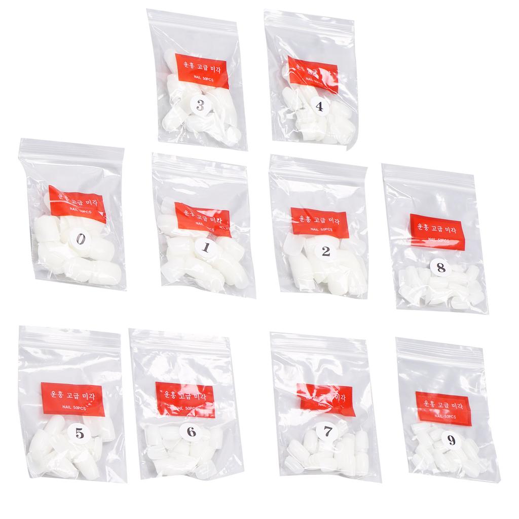 500 Stück Kurze Quadratische Nägel DIY Kunst Maniküre Salon Vollabdeckung Falsche Nagelspitzen für Frauen Natürlich