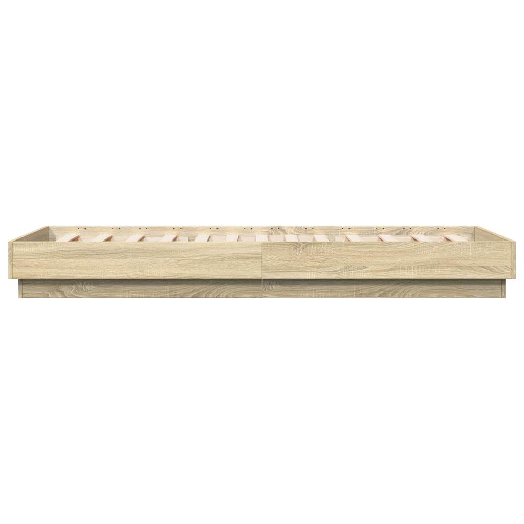 Floor Bed Frame Sonoma Oak 80 x 200 cm Particleboard