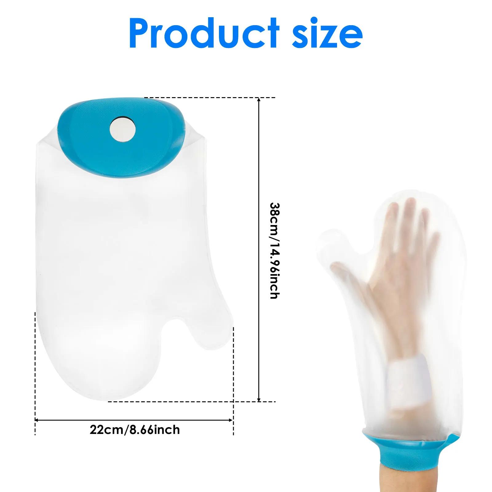 

Waterproof Cast Cover Short Palm/Long Arm Shower Arm Protector with Elastic Opening Soft Comfortable Wound Bathing Bag for Adult 1Pc