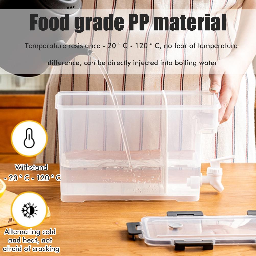 3,5 L Plast Drikkedispenser Drikkedispenser med Tappekran Iset Juicedispenser for Kjøleskap Fest