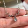 Minimalist Elk Antler Single Stone Dainty Neck Jewelry