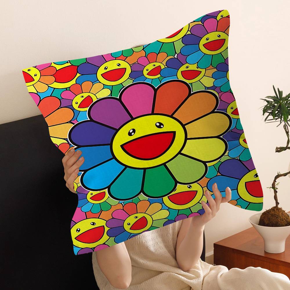 Fashing T-takashi M-murakami Kussen Cadeau Home Office Decoratie Slaapkamer Bank Auto Kussenhoes Hoes 45x45 60x60cm