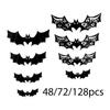 Halloween 3D Bat PVC Wall Stickers Wall Decals Black Decorative Spooky Four Sizes Halloween Decoration for Apartment Home DIY