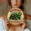 Vintage Metal Wall Art Decor, Retro Tin Sign with Turtle Design, Industrial Home Decoration for Bar Cafe Living Room