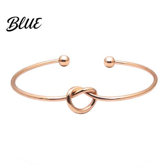 Romantic Metal Bracelet Infinity Knot Cuff Forever Love Bangle Elegant