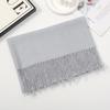 Scarf women's autumn and winter solid color soft waxy atmosphere simple and versatile winter imitation cashmere warm shawl women's fringed scarf