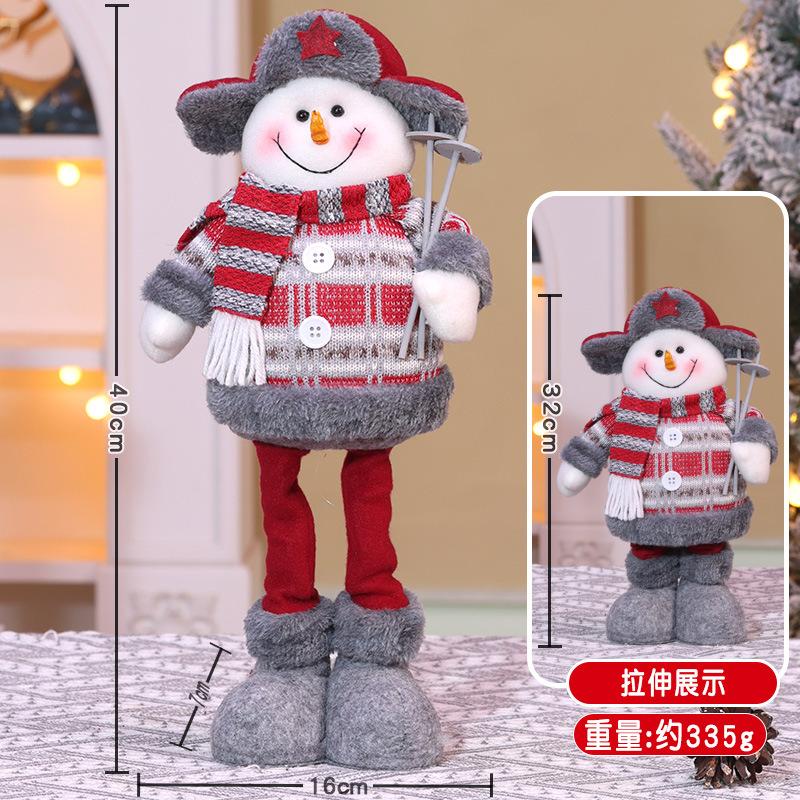 

Новое Рождественское Винтажное Клетчатое Выдвижное Украшение Кукла Санта Клаус Снеговик Лосиные Ноги Кукла Украшение See the picture and mark the size