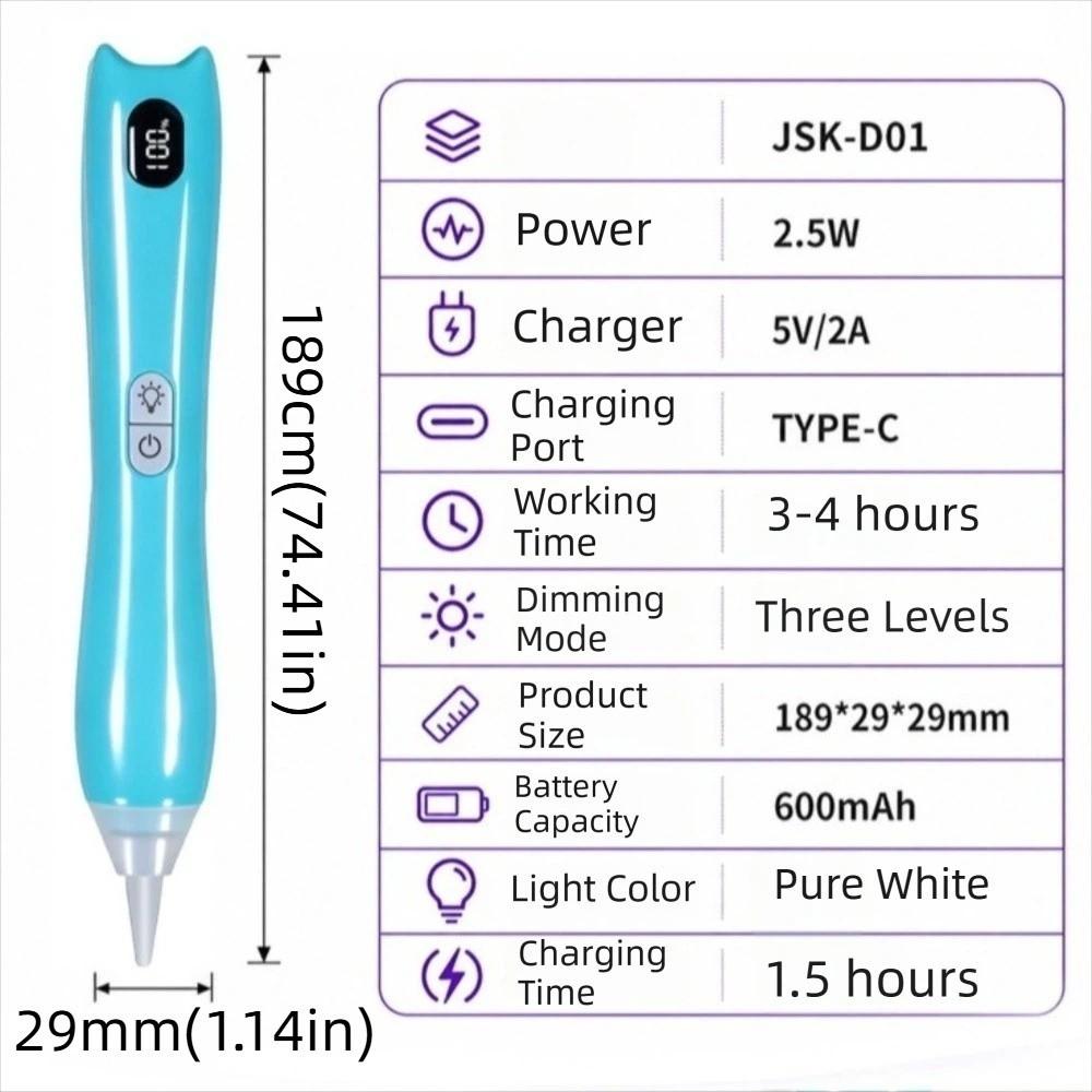 Rechargeable Electric Diamond Painting Pen Low‑Noise Led Light Handheld Diamond Art Pen Precision‑Pickup Vacuum‑Suction