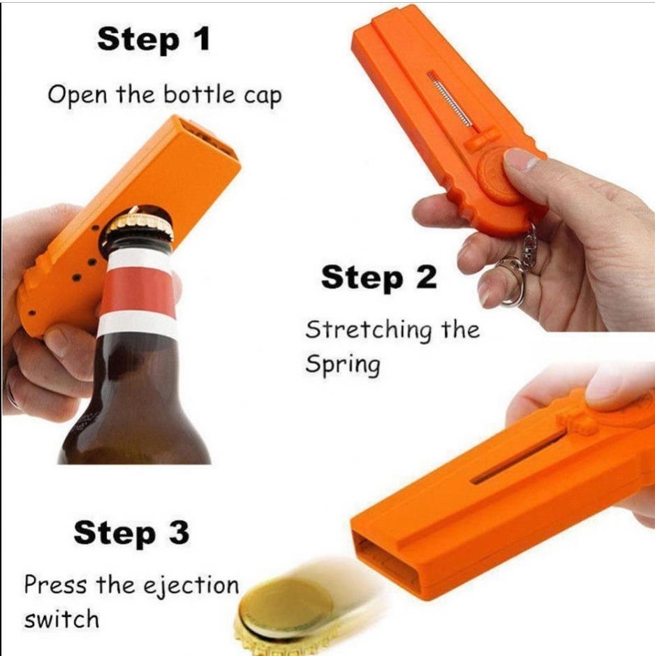 Buy 1pc Beer Cap Launcher Drink Bottle Opener Shooter Beer Pistol Key