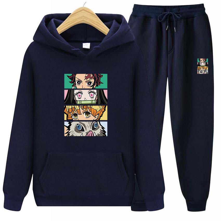 FAIWAD Ensemble 2 Pcs Pour Enfants Garçons Filles Manches Longues Couleur Unie Chandail à Capuche Et Ensemble De Jogging