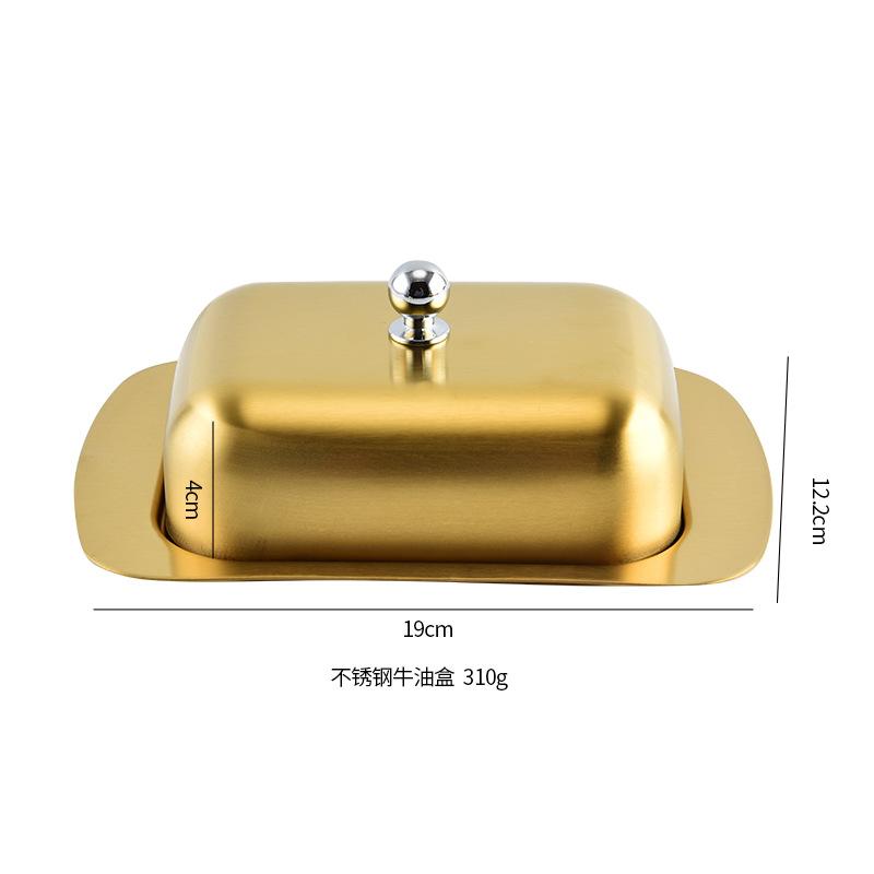 Stainless Steel Butter Box Butter Plate Western Butter Box Cheese Cheese Box European Bread Box Pastry Plate