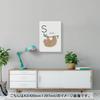 Art Panel Painting Decoration igsticker 420mm x 297mm A3 Photo Wall Hanging Wooden Frame Interior Stylish 019952 Animal Alphabet S sloth