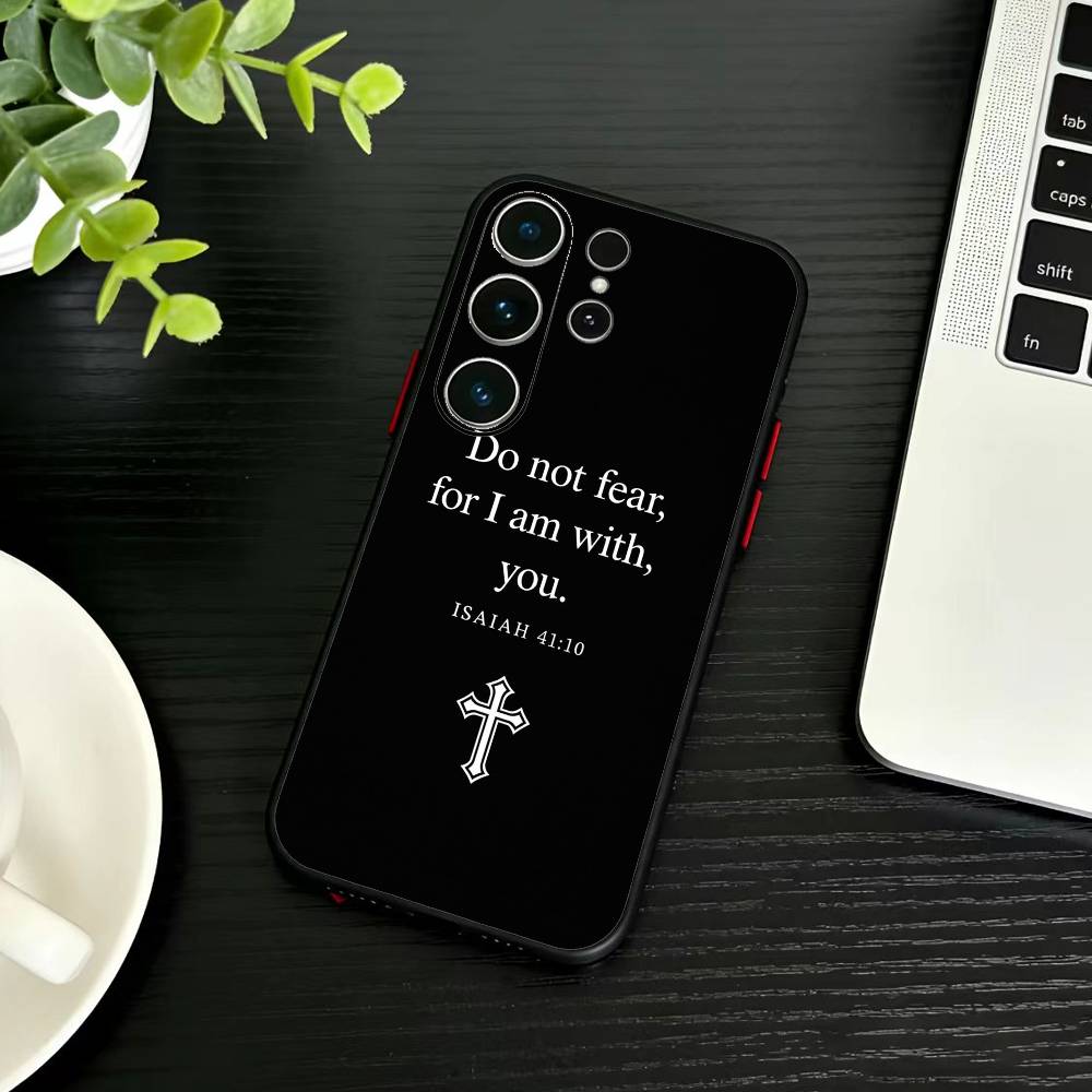 Bible Verse Jesus Christ Christian Phone Case For Samsung S26,S25,S24,S23,S22,S21,S20,Plus,Fe,Lite,Others Black Cover