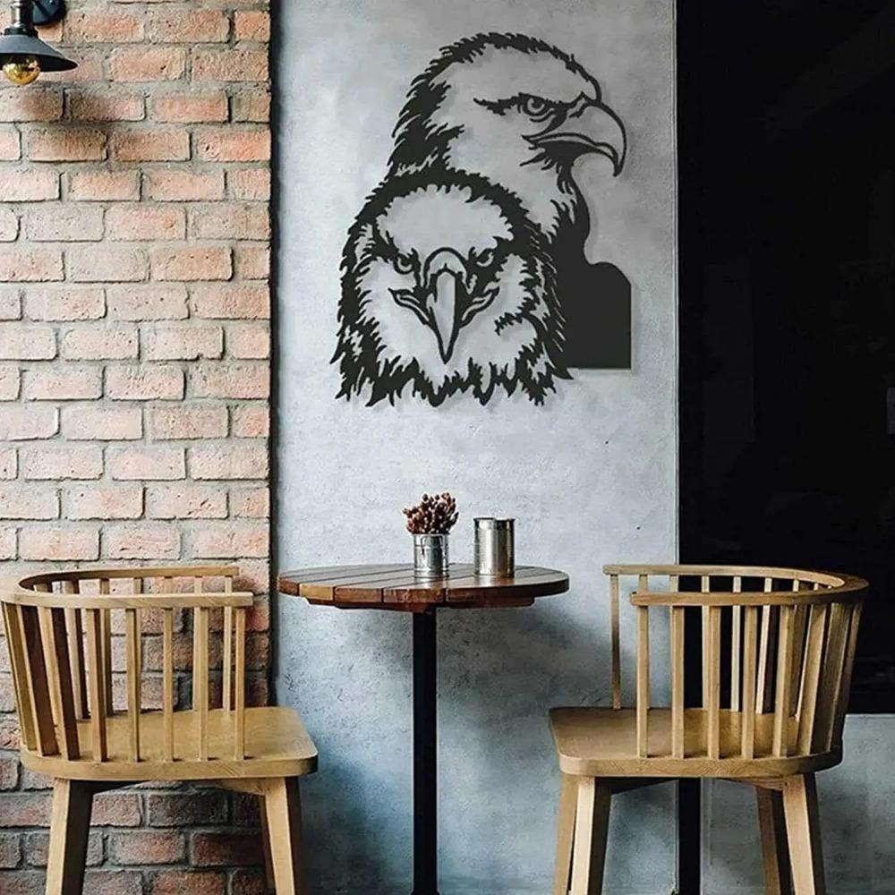 1pc Eagle Metal Wall Art Metal Wall Sculpture Eagle Wall Hanging Sign Iron Crafts Wall Decoration Iron Art Silhouette Home Decor