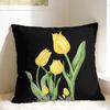 Yellow Tulip Bicycle And Hello Sunshine Pillow Case  Soft Pillow Cover Funny Pillowcases For Sofa Home Decor