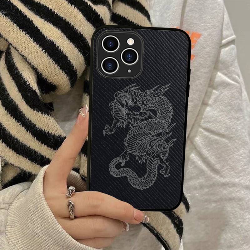 

Чехол для телефона с изображением японского дракона, жесткий кожаный чехол для iPhone 11, 12, 13 Mini Pro Max 8, 7 Plus SE 2020 X XR XS, чехол iphone 11 pro