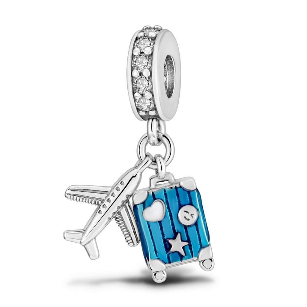 New Summer Charms Beads Pendant Copper Turtle Shell Ocean Fruit Summer Blue Charms For Bracelet Women Jewelry Gift