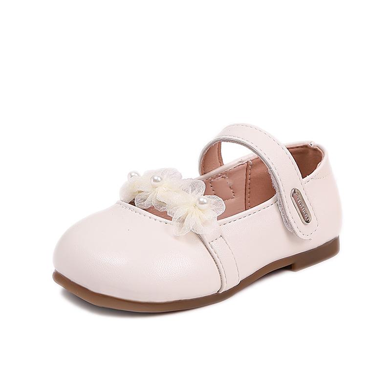 Girls princess shoes 2025 new summer baby girl white small leather shoes with skirt soft sole children's single shoes spring and summer