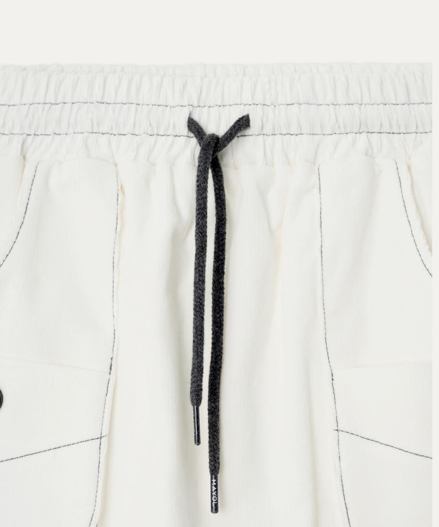 MAYOL Corduroy Cargo Skirt_Ivory