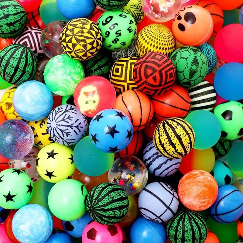 30Pcs Bouncy Balls 27Mm Party Favors For Kids Balle Rebondissante Carnival Prizes Regalos Cumpleaños Niños Para Invitados