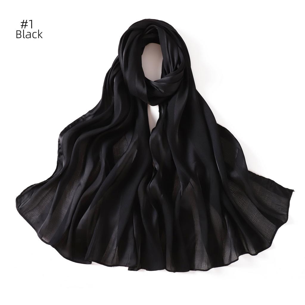 New Crinkle Fashion Muslim Hijab For Women Shimmer Scarf Shawls Islamic Headscarf Wraps Solid Headband Turban Head Wrap180*70cm