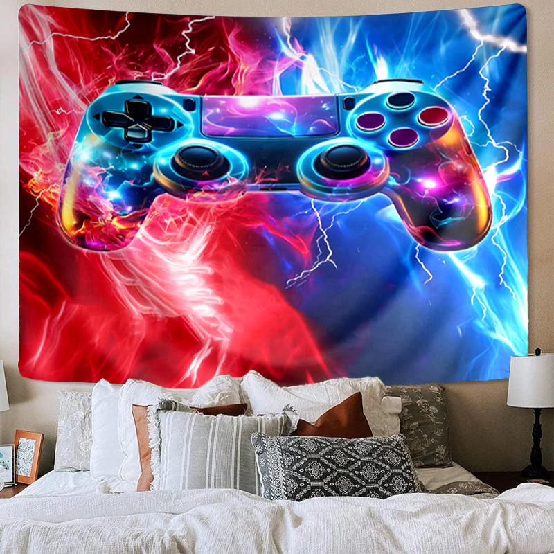 Galactic Gaming Game Controller Printed Tapestry, Wall Hanging,Livingroom, Dormitory, Large Wall Decor, Fabric Decor Fan Birthday Gifts