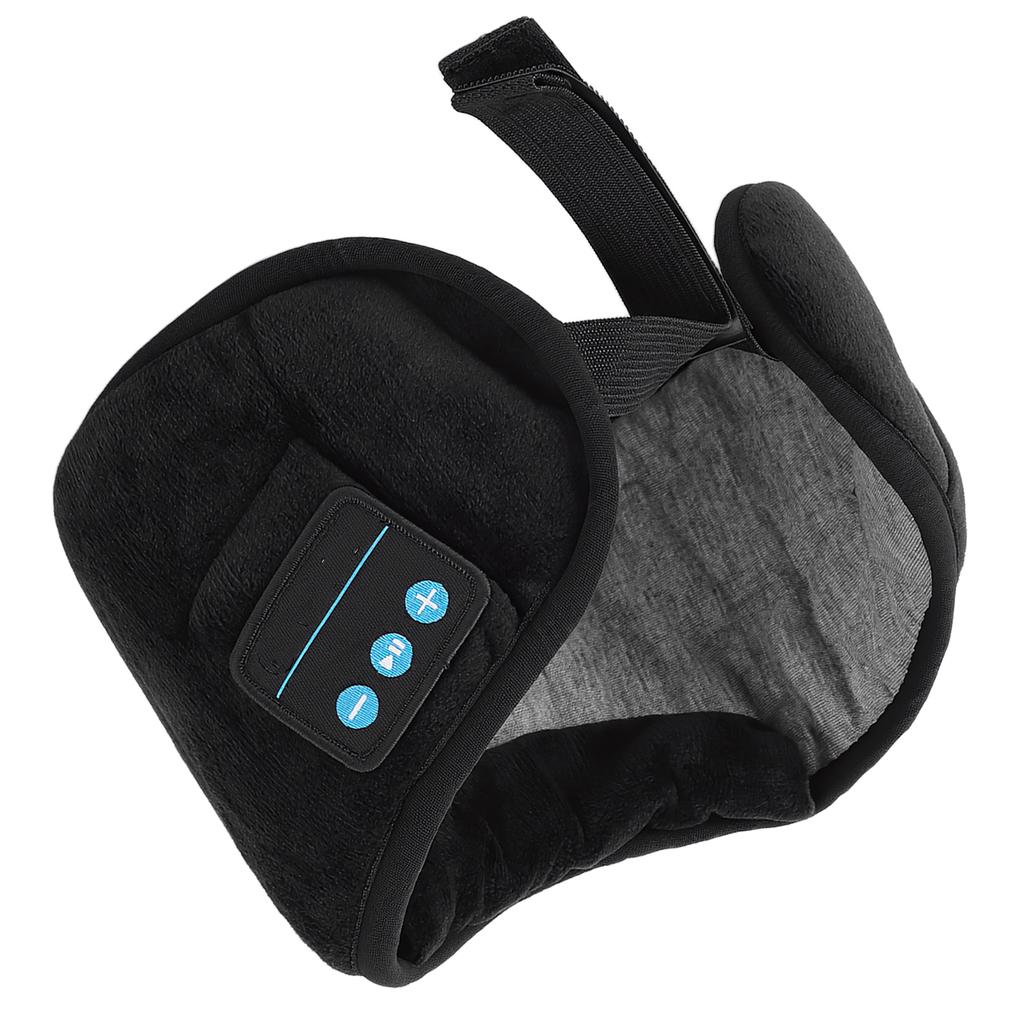 Schlafmaske Bluetooth Musik 360 Verdunkelung Baumwolle Schlafmaske für Reise Nickerchen Entspannung Schwarz