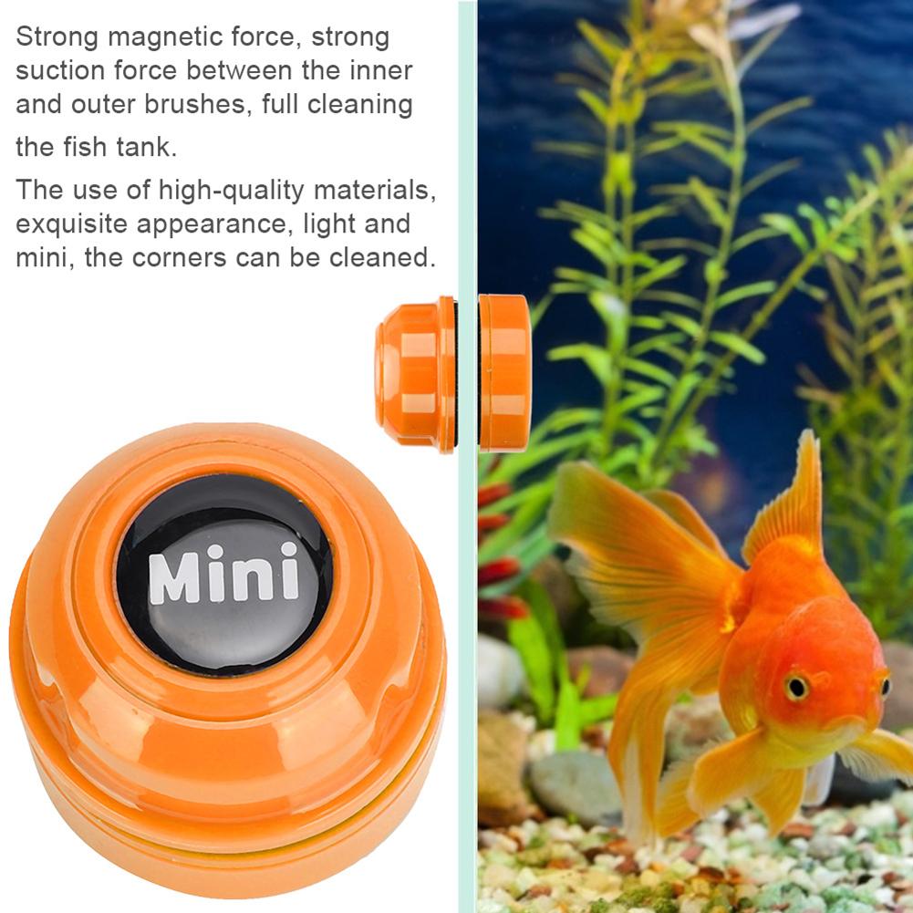 Mini Fish Tank Strong Magnetic Cleaning Brush Aquarium Glass Algae Removal Wiping Cleaner