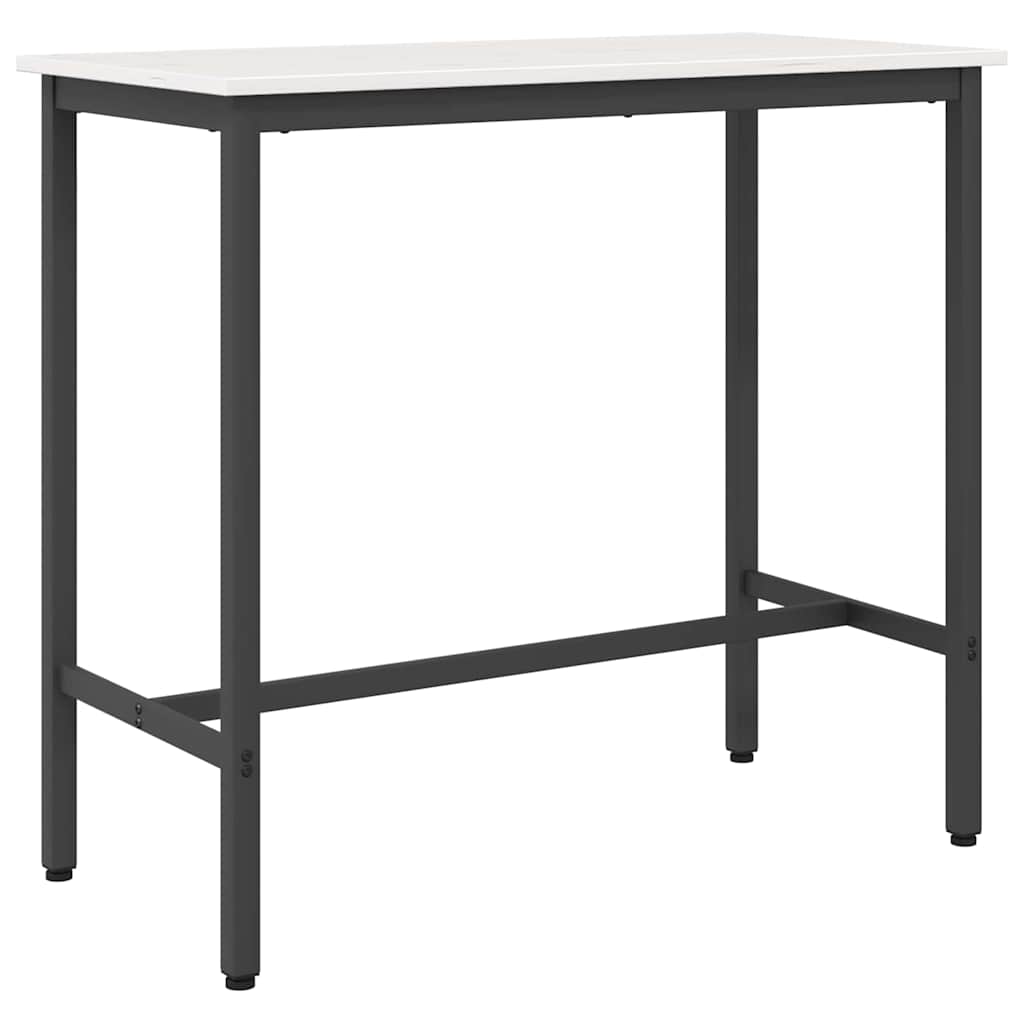 White Table 100 x 50 x 91 cm Engineered Wood and Steel