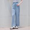 Betu Women's Lyocell Denim Wide-Leg Cropped Pants