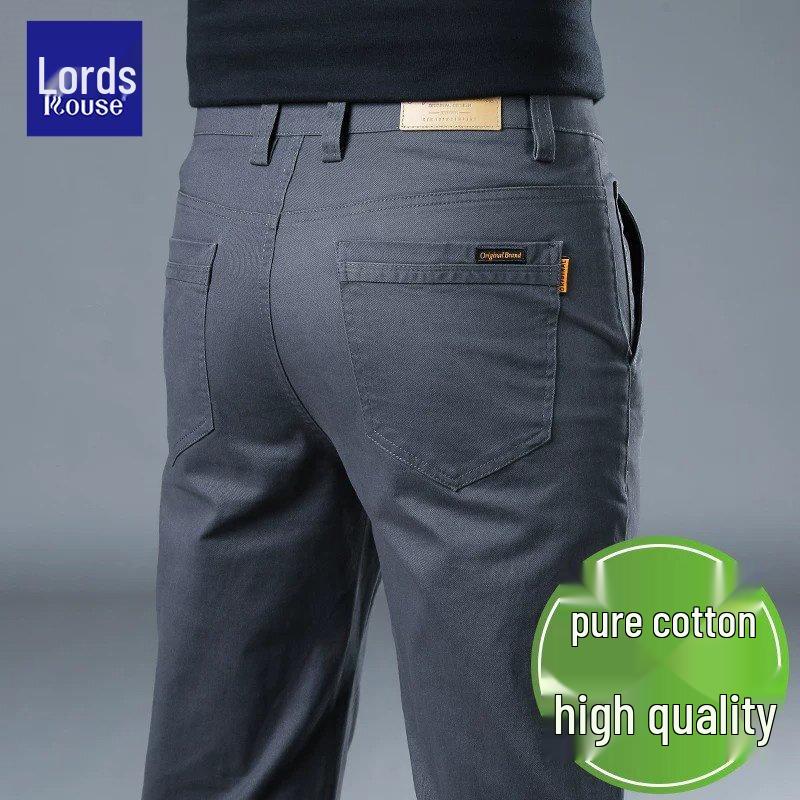 LUOZI Men s Summer Thin Stretch Straight Casual Pants 38