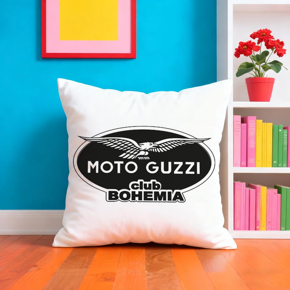Moto G-Guzzis Cushion Cover Plush Fabric Soft Double-Sided Printed Sofa Warm Winter Home Gift Pillow Case