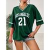 Los Angeles Numero Estate Oversize Spiaggia Surf T-shirt Harajuku Tendenza Manica Corta Streetwear Top