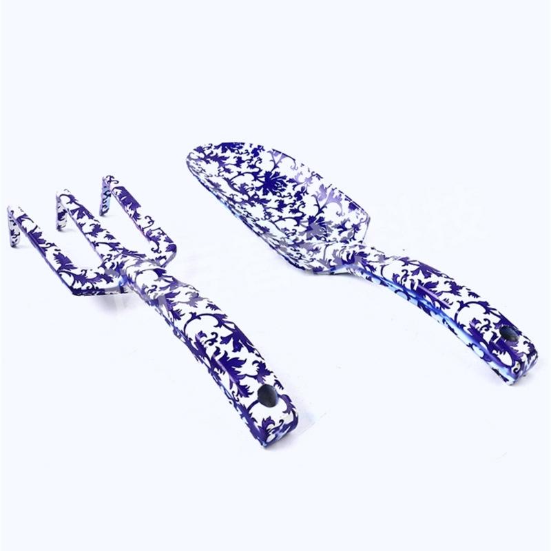 Stainless Steel Garden Tool for Women Floral Patterned Hand Trowel Fork Perfect for Mom  User Friendly Handle Hand Tool