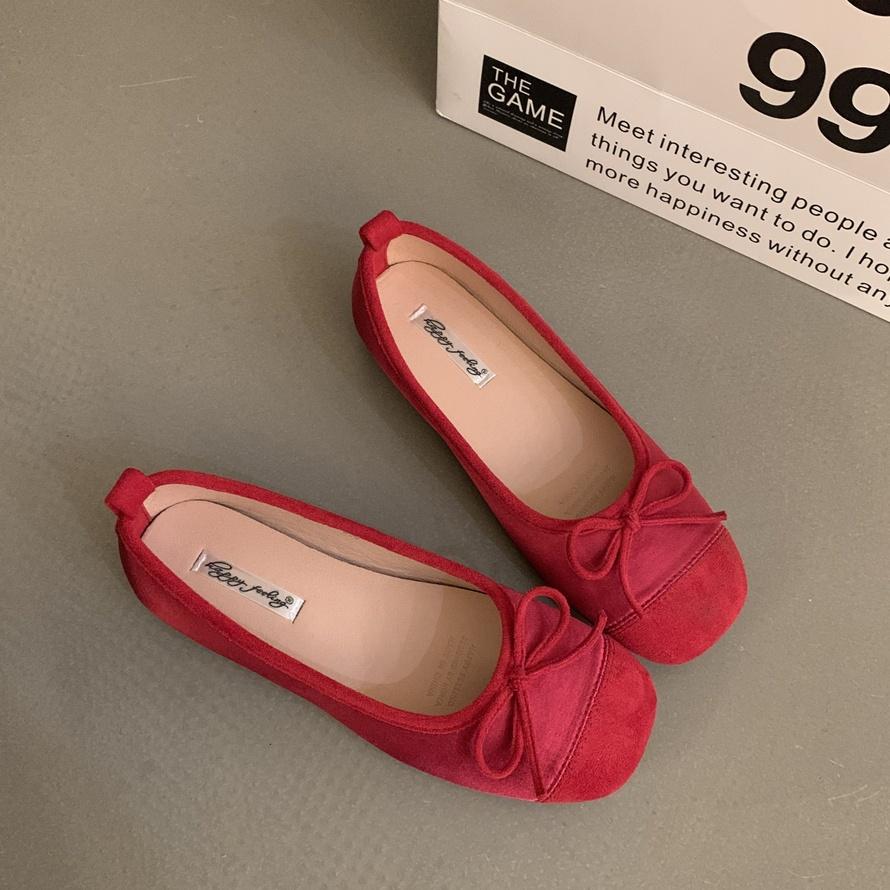 Fashion Bailamos Autumn Women's Flats Square Toe Mary Janes Shoes Soft Ballet Shoes Female Button Strap Shallow Dress Shoe Mujer