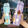 1PC Chicken Rooster Farm Animal Group Print 750ml Color Plastic Sports Water Bottle Leakproof Flip Straw Lid Suitable for Sports Office Home Use