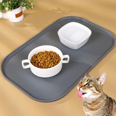 Pet Dogs Placemat Waterproof with Raised Edges Prevent Spills Anti-slip Keep Floors Clean Dog Feeding Mat