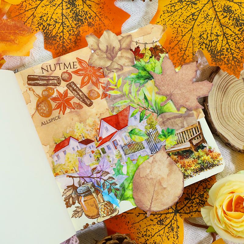 70mm*200cm Vintage Autumn Tree House Landscape PET Tape Creative DIY Journal Material Collage Scrapbooking Stationery
