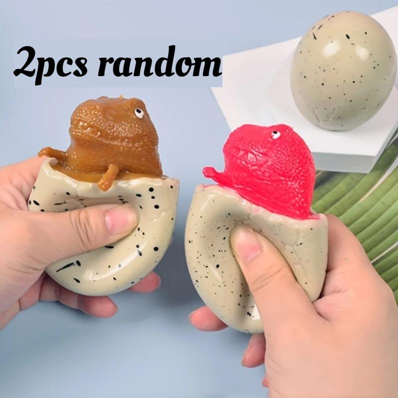 

2/4pcs Dinosaur Squishy Stress Reliever with Egg Case, Fun Sensory Fidget for Office &Party, Novelty Gift Set, Adult Party Favor random color
