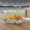 12 Pieces Sports Theme Party Snack Boat Easy Assembly Boat Shaped Snack Holder Gridiron Party Food Container for Tailgating