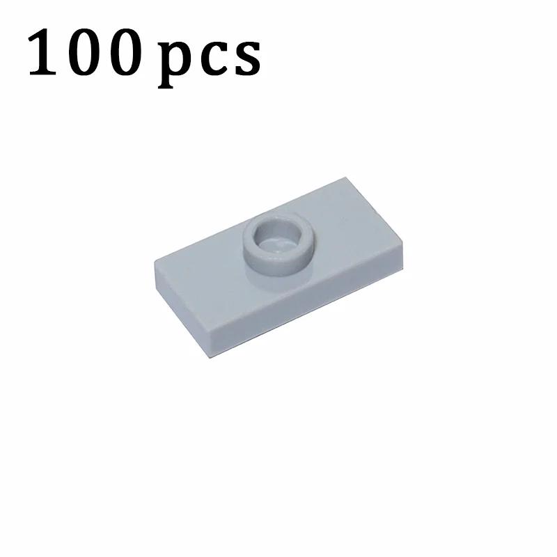 100PCS 15573 3794 1x2 with 1 Stud Plate Board Parts Building Block Assemble Particles Compatible with Changeover Creative Bricks