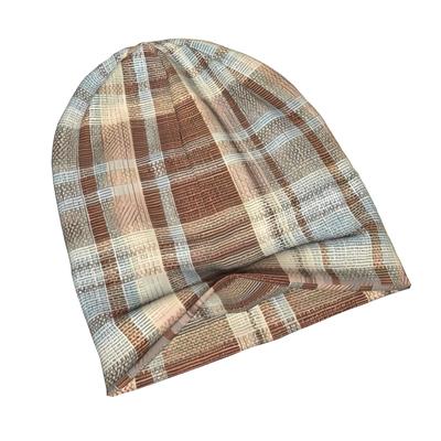 Tartan Design Knit Hat with Subtle Fashion Details, Ideal for Adults Seeking Texture And Character In Cold-Season Daily Wear