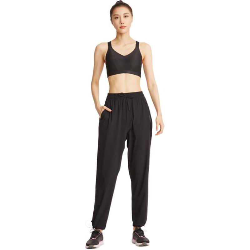 

DECATHLON 500 Дышащие Однотонные На шнуровке Эластичная талия Прямые Трикотажные Спортивные штаны Женские L чёрный