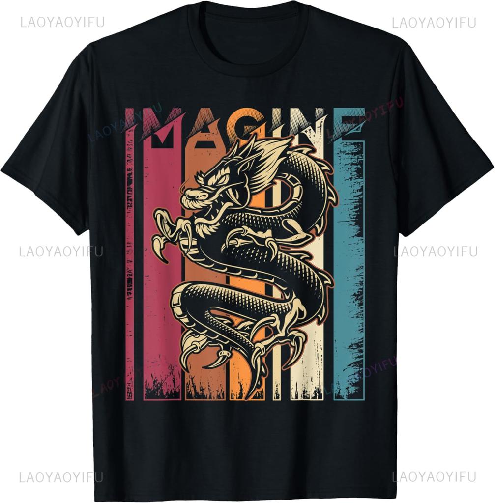 Imagine Dragons חולצת להקה וינטג' הדפס גרפי רטרו יוניסקס קז'ואל מרצ'נדייז להופעות חולצה