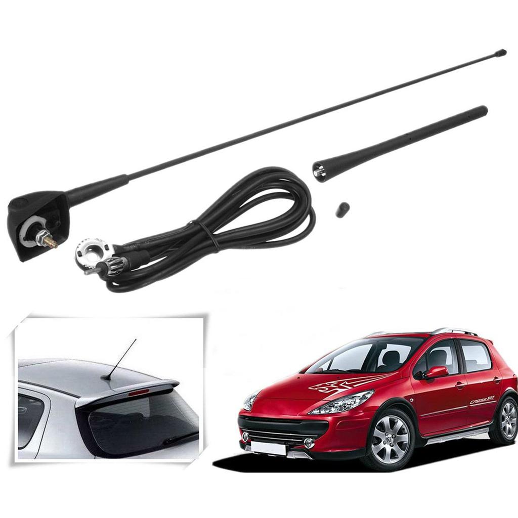 Car Roof Mount Antenna Aerial Base Mast Wire Cable FM AM Amplifier Signal Compatible For 106 205 206 306 307 309 406 806