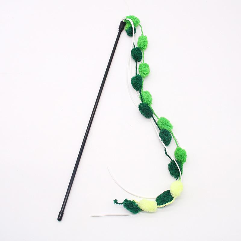 Plush Feather Cat Teaser Stick with Bell - Stress Relief and Fun Self-Entertainment Toy