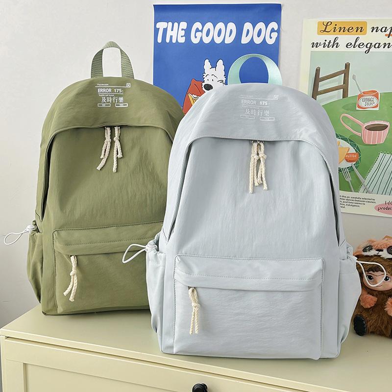 Schoolbag Japanese ins Simple School Bag Women's Daily Versatile Lazy Wind Backpack Middle School College Student Small Fresh Commuter Backpack
