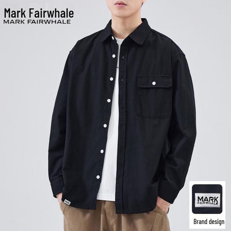 Fairwhale Men s Loose-Fit Lapel Shirt Jacket XL