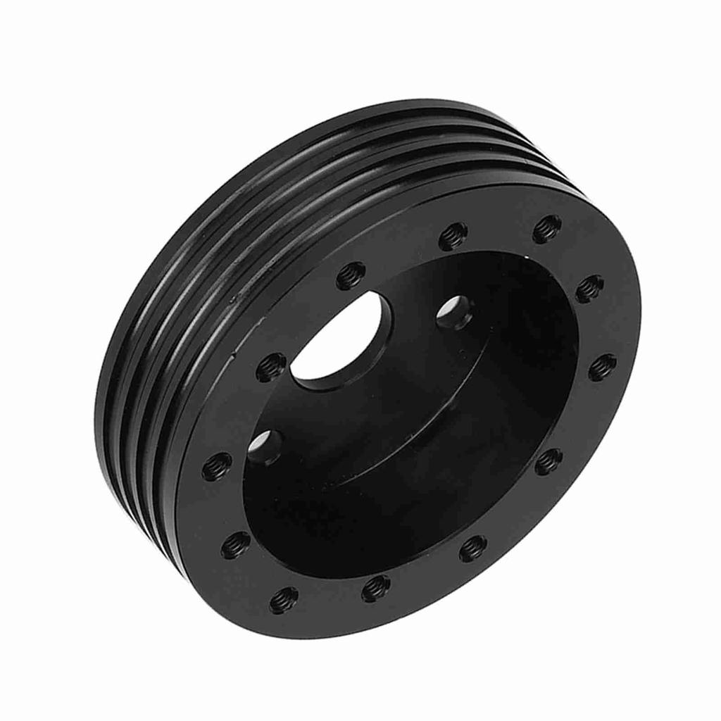 1in Aluminum Steering Wheel Hub Spacer for 5 6 Hole Wheels To 3 Hole Adapter(Black)