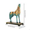 Horse Statue Tabletop with Base Lustrous Equestrian Ornament for